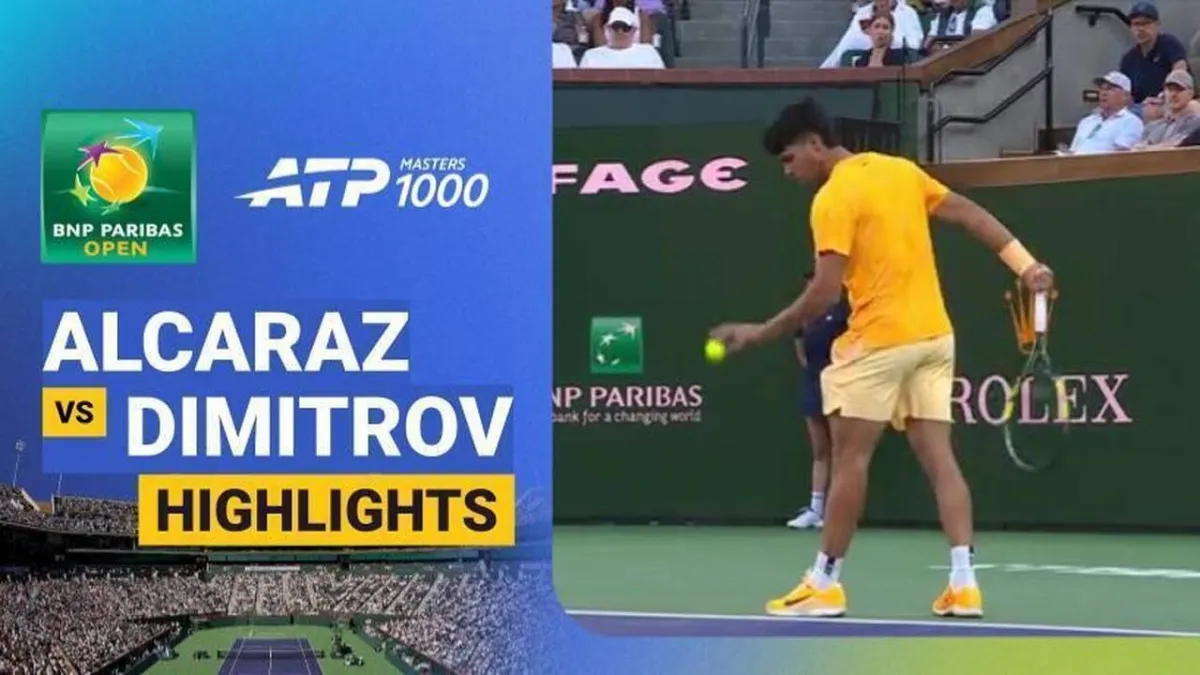 Sorotan Pertandingan Carlos Alcaraz dan Grigor Dimitrov di BNP Paribas Open 2026