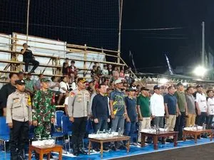 Kapolsek Klungkung Pimpin Pengamanan Turnamen Bola Volly Pesawahan Cup II