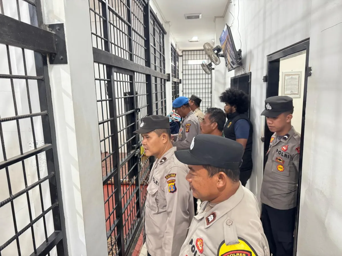 Polsek Sangatta Utara Perketat Pengecekan Keamanan Rutan