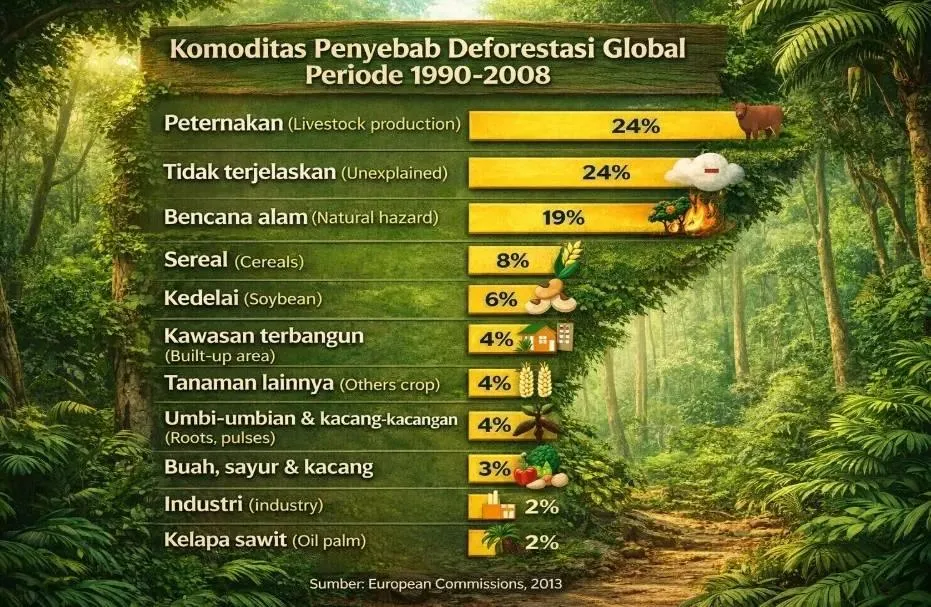 Fakta Deforestasi: Sawit Bukan Penyebab Utama