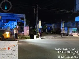 Polres Lahat Laksanakan Patroli Malam Antisipasi Gangguan Kamtibmas