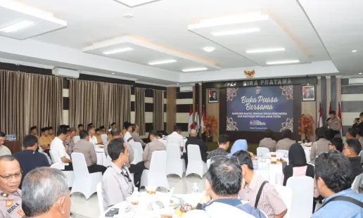 Polres Bantul Gelar Buka Puasa Bersama Pers dan Santuni Anak Yatim