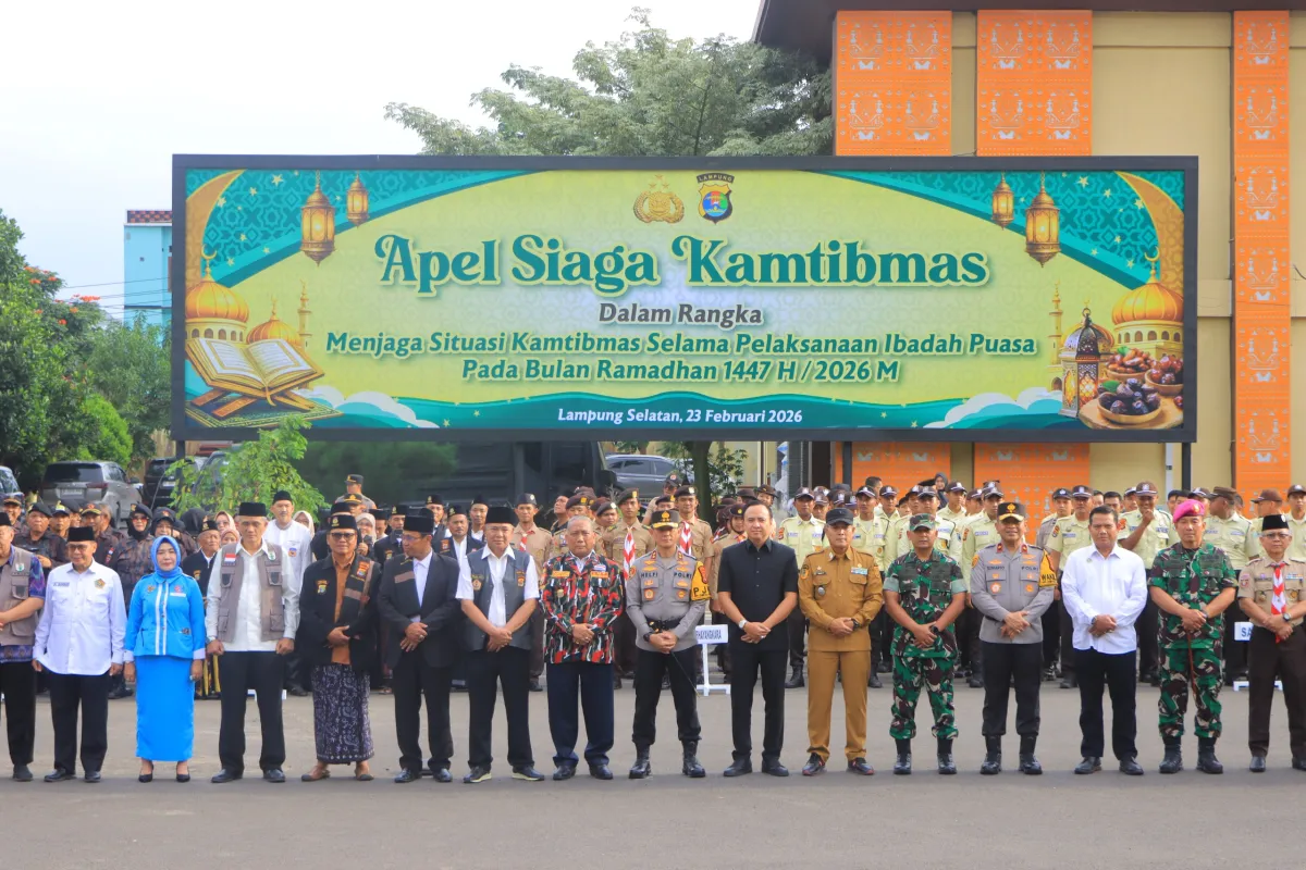 Pemprov Lampung Gelar Apel Siaga Kamtibmas Jelang Ramadan 1447 H