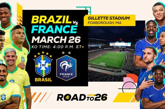 TVRI Siarkan Langsung Pertandingan Persahabatan Brasil vs Prancis Menjelang Piala Dunia 2026
