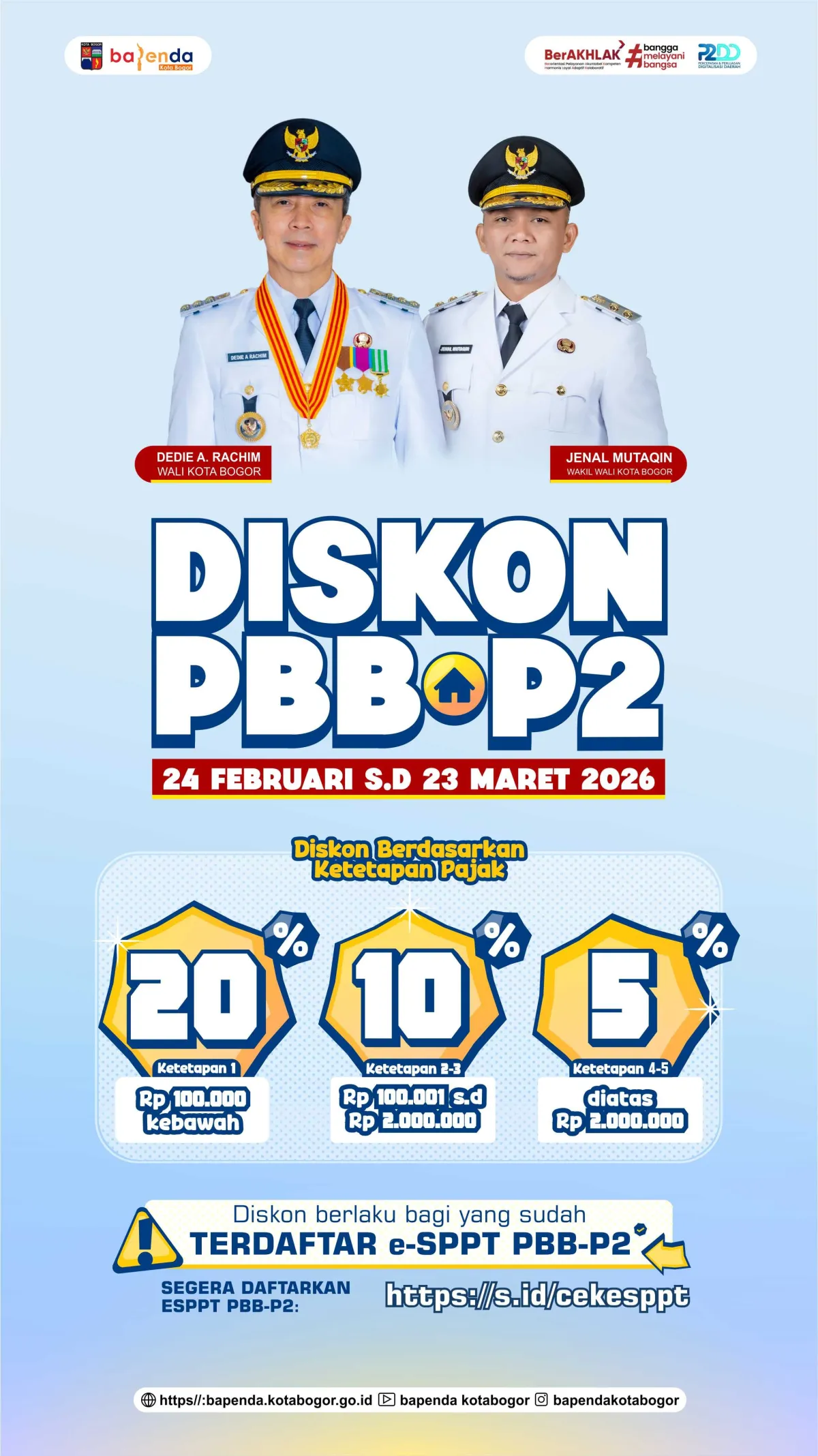 Diskon PBB Hingga 20% untuk Warga Bogor, Manfaatkan Kesempatan Ini!
