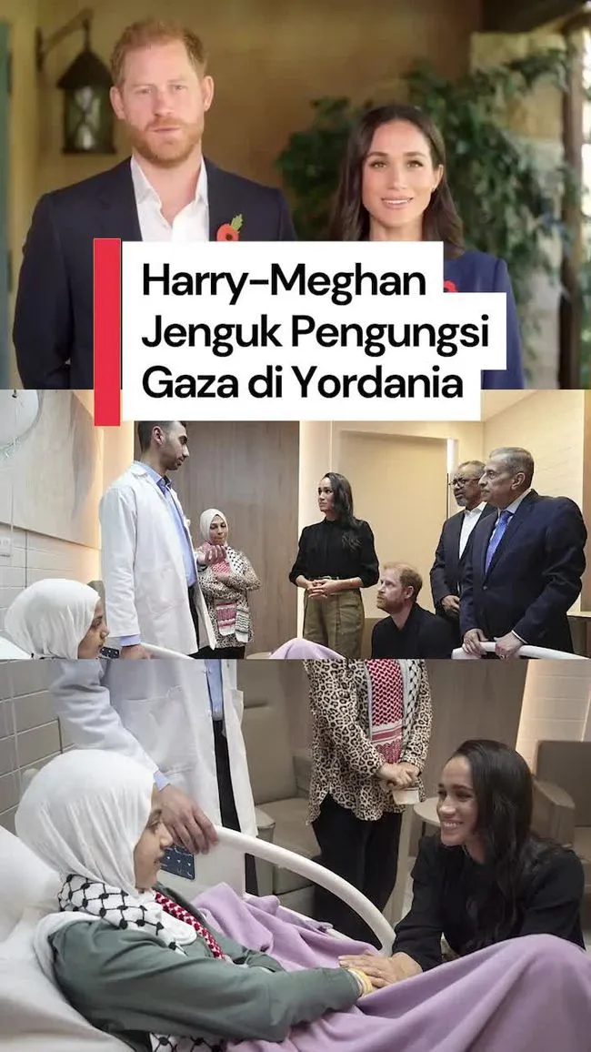 Pangeran Harry dan Meghan Markle Kunjungi Pengungsi Gaza di Yordania