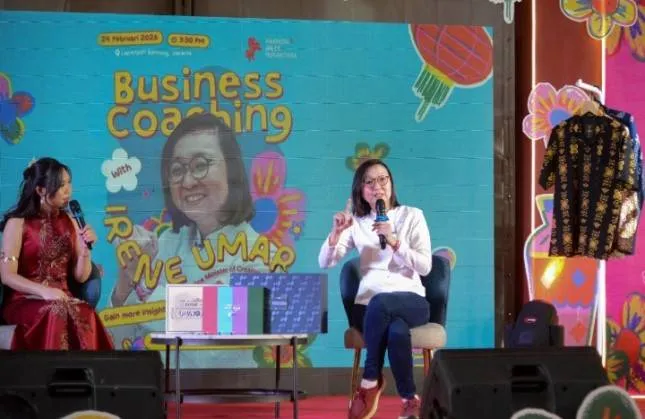 Irene Umar Dorong Pengembangan Usaha Lewat Coaching di Festival Imlek 2026