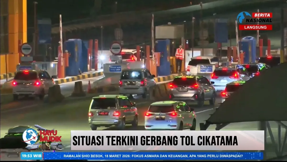 Arus Mudik di GT Cikampek Utama Ramai Lancar, One Way Berlaku 4 Jam