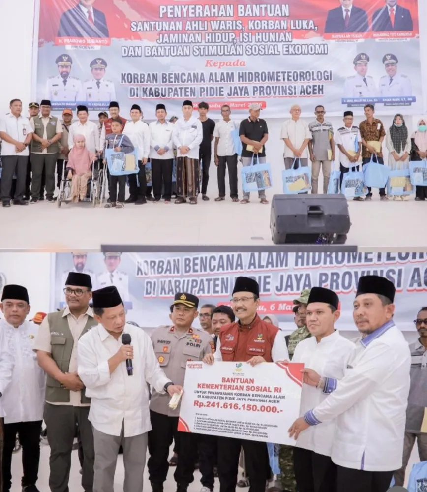 Pemerintah Salurkan Bantuan Rp241,6 M untuk Pemulihan Pidie Jaya Pasca Bencana