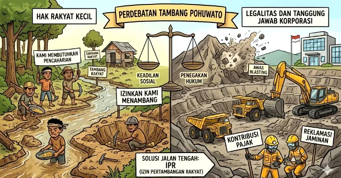 Ketegangan Hukum Tambang di Pohuwato: Dilema Rakyat Kecil vs Korporasi