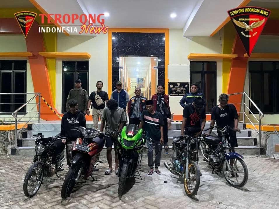 Polsek Tambak Razia Balap Liar di Bulan Ramadhan, Amankan 5 Motor