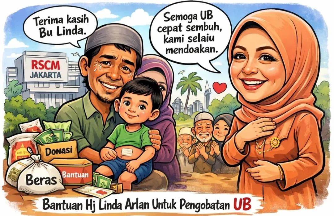 Keluarga Bocah Penyakit Langka Ucap Terima Kasih kepada Hj Linda Arlan