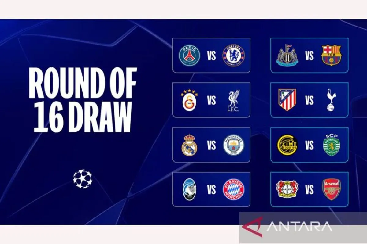 PSG Hadapi Chelsea dan Madrid Jumpa City di Babak 16 Besar Liga Champions