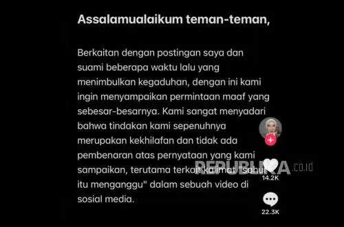 Cut Rizki Minta Maaf Usai Kontroversi Ucapan Tentang Sahur