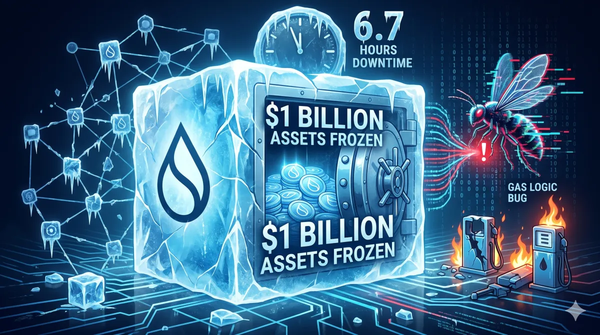 Sui Mainnet Mengalami Gangguan 6,7 Jam, $1 Miliar Aset Terkunci