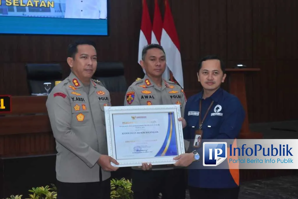 Polres Balangan Terima Predikat Sangat Baik dalam Pelayanan Publik 2025