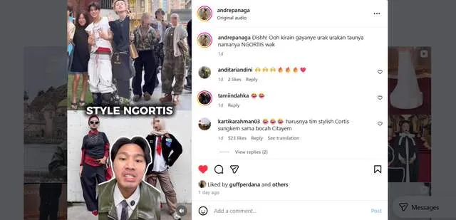 Tren Fesyen 'Ngortis' Menarik Perhatian Gen Z di Media Sosial