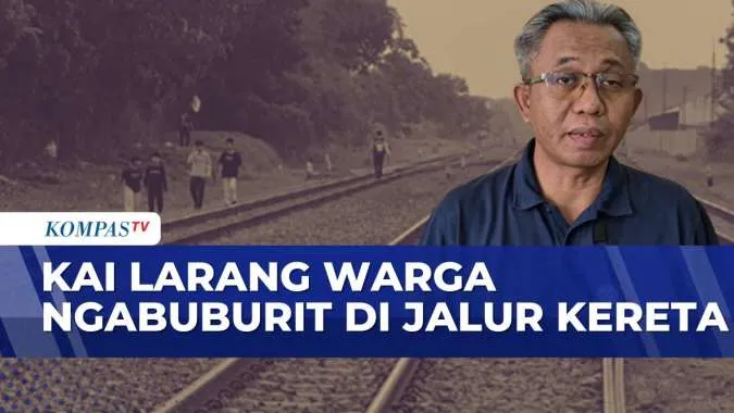 KAI Larang Warga Ngabuburit di Jalur Rel Kereta Api