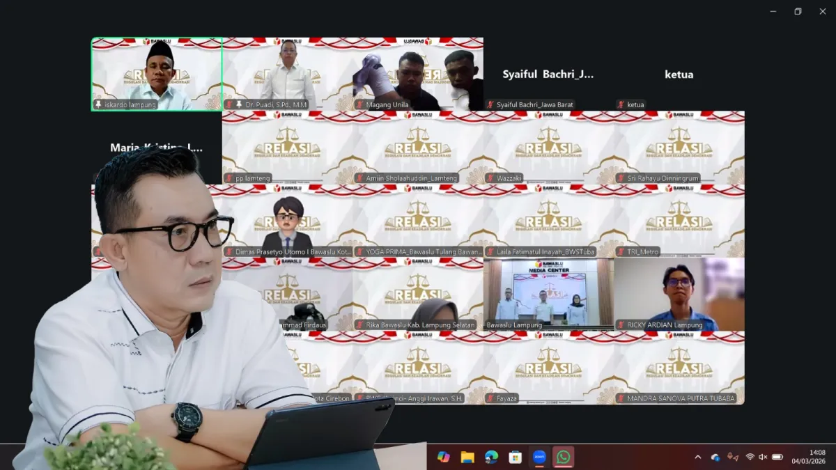Webinar Bawaslu Lampung Bahas Tantangan Penegakan Hukum Pilkada 2024
