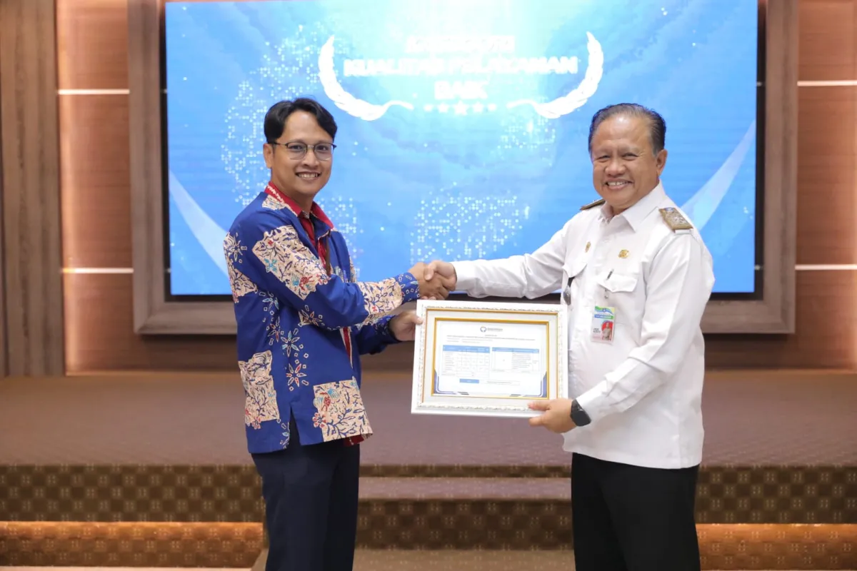 Pemprov Babel Dapat Penghargaan Kualitas Pelayanan 'Baik' dari Ombudsman