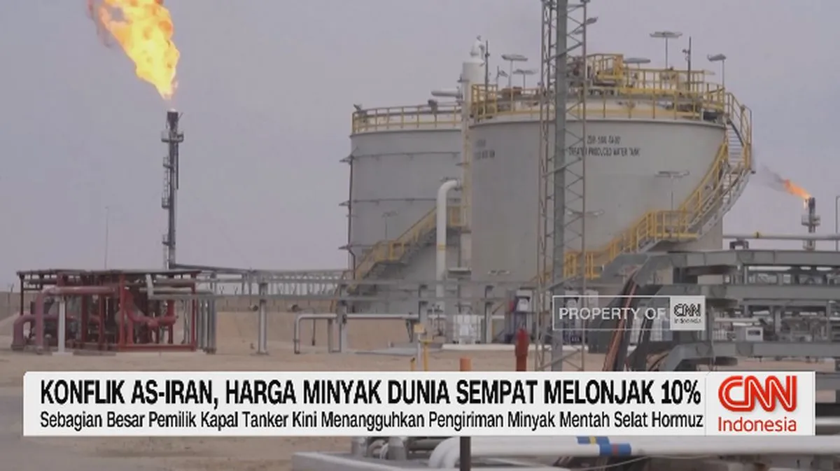 Konflik AS-Iran Dorong Lonjakan 10% Harga Minyak Dunia