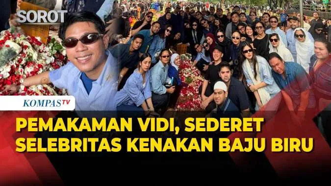 Selebritas Kenakan Baju Biru di Pemakaman Vidi Aldiano sebagai Penghormatan