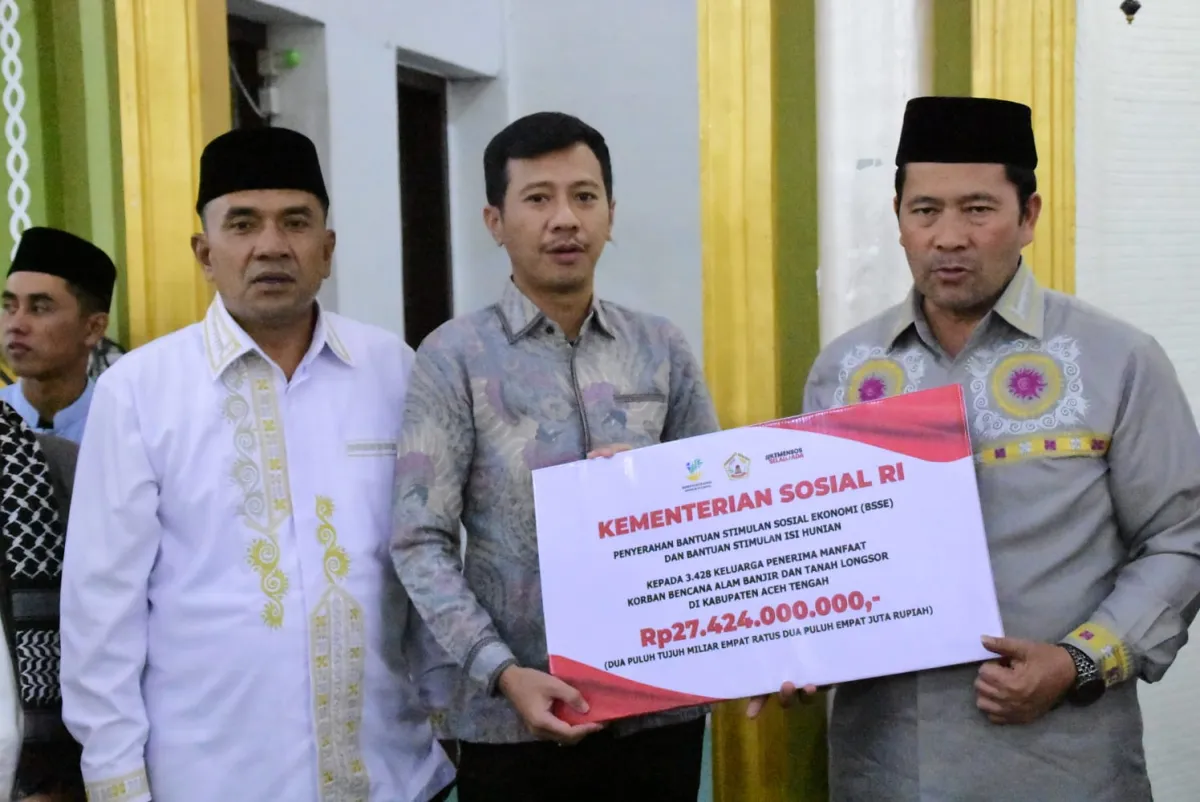 3.428 KK di Aceh Tengah Terima Bantuan Rp. 27,4 Miliar dari Kementerian Sosial