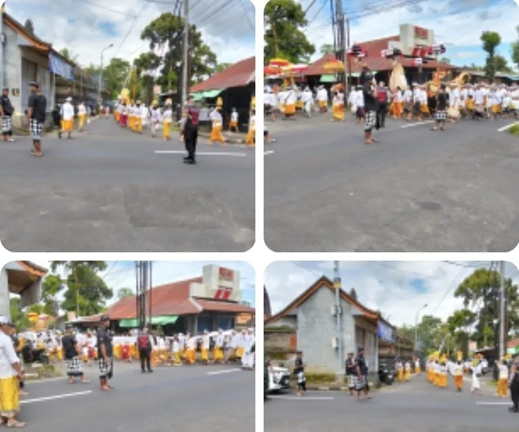 Kapolsek Mengwi Memantau Prosesi Melasti Menjelang Hari Raya Nyepi