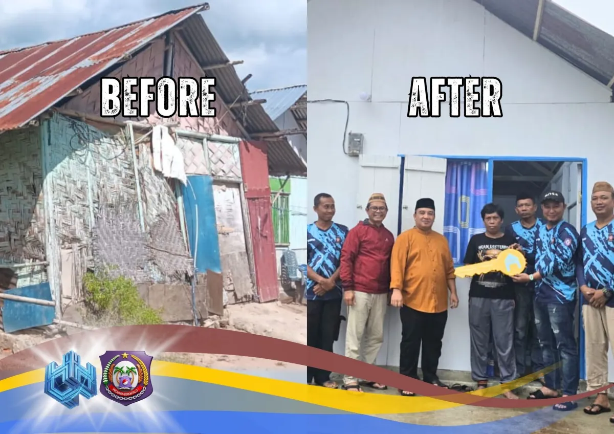 Pemprov Gorontalo Sukses Renovasi Gubuk Menjadi Rumah Layak Huni dalam 7 Hari Ramadhan