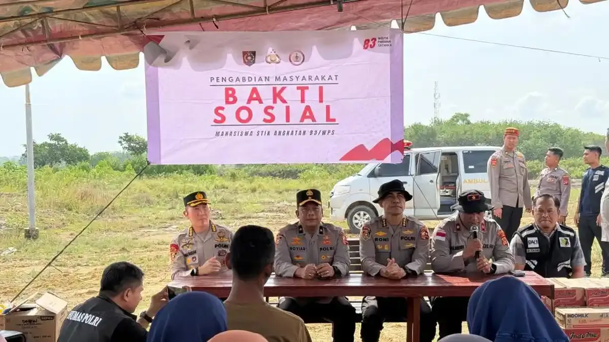 Lemdiklat Polri dan Mahasiswa STIK-PTIK Gelar Bakti Sosial di Huntara Lhokseumawe