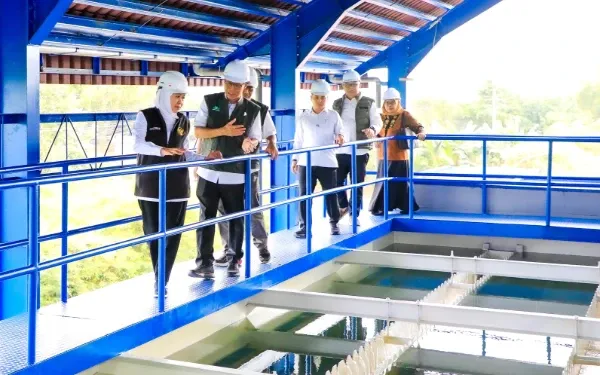 Khofifah Resmikan Penambahan Kapasitas SPAM Mojolagres Menjadi 300 Liter per Detik