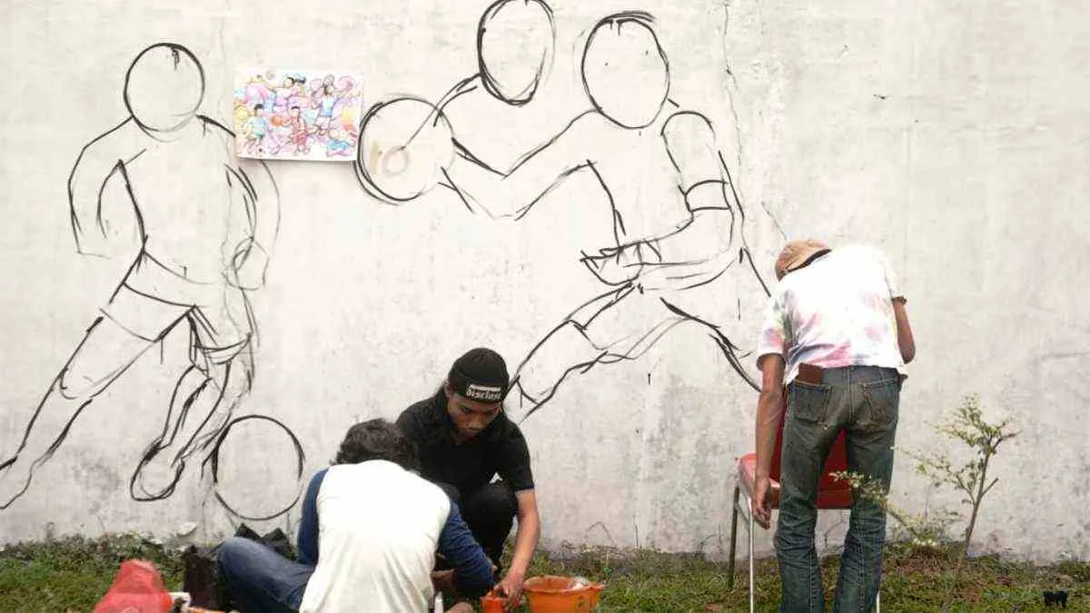 Kawasan Sport Center Tadjimalela Sumedang Jadi Galeri Mural Nasional