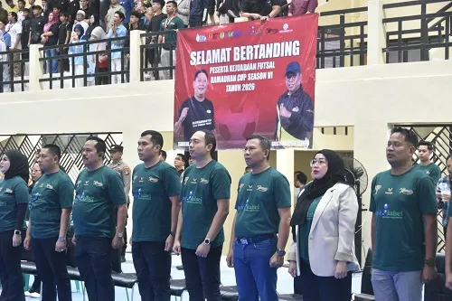 Pembukaan Turnamen Futsal Ramadhan Cup 6 di GOR Murakata Dimeriahkan Dandim 1002/HST