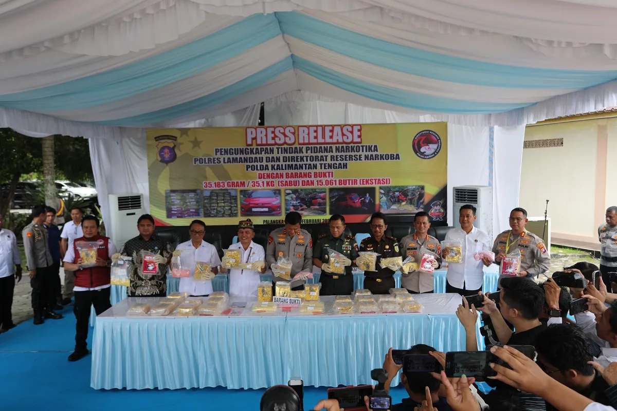 Polres Lamandau Berhasil Ungkap Ratusan Kilogram Sabu Selama Tiga Tahun