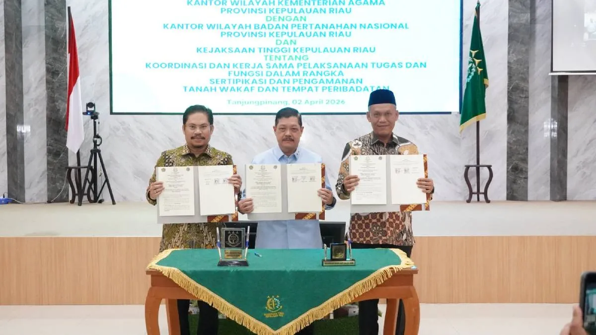 Kejati Kepri Jalin Kerja Sama dengan BPN dan Kemenag untuk Pengelolaan Tanah Wakaf