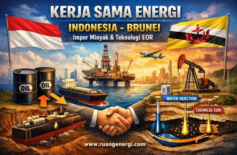 Indonesia dan Brunei Jajaki Kerja Sama Impor Minyak dan Teknologi EOR