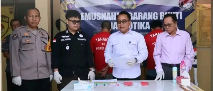 Polres Kotim Musnahkan 223,74 Gram Sabu, Selamatkan Ribuan Nyawa