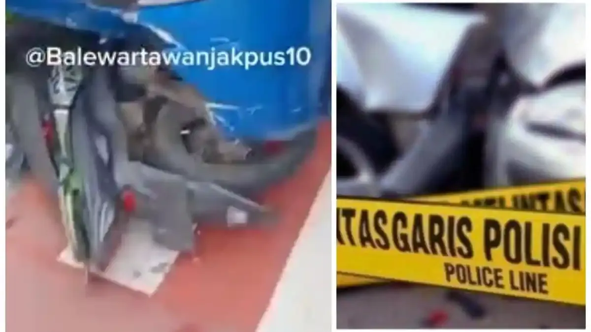 Kecelakaan Transjakarta Tabrak Motor Ojol di Jakarta Pusat