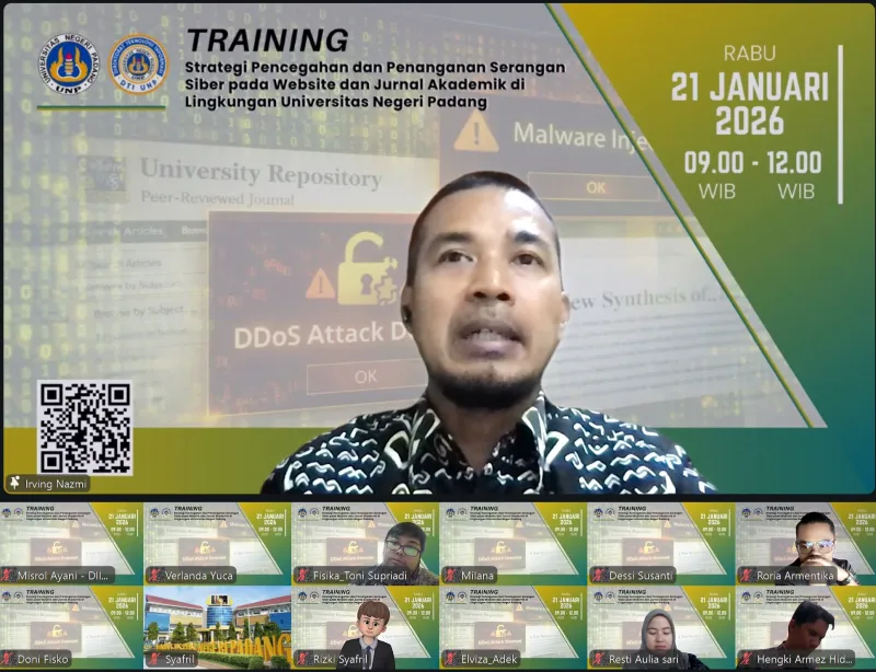 UNP Gelar Pelatihan Keamanan Siber untuk Tingkatkan Kapasitas Sumber Daya Manusia