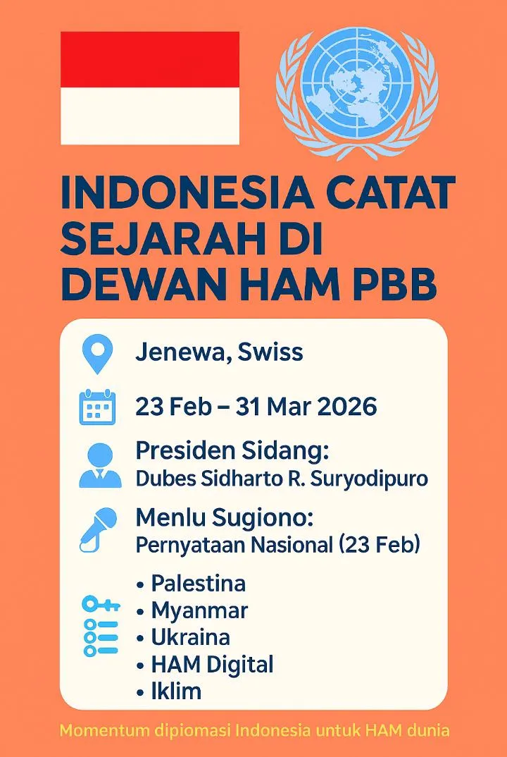 Indonesia Pimpin Sidang ke-61 Dewan HAM PBB di Jenewa