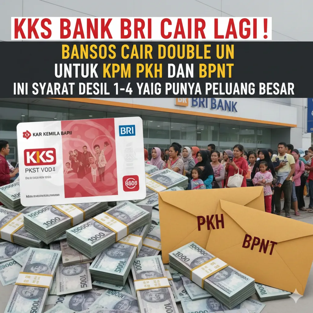 Bansos Cair Ganda untuk KPM PKH dan BPNT, Cek Syarat Desil 1–4
