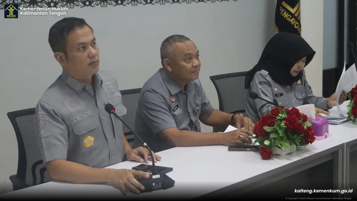 Kanwil Kemenkum Kalteng Ikuti Evaluasi Penyeragaman Pelayanan Publik