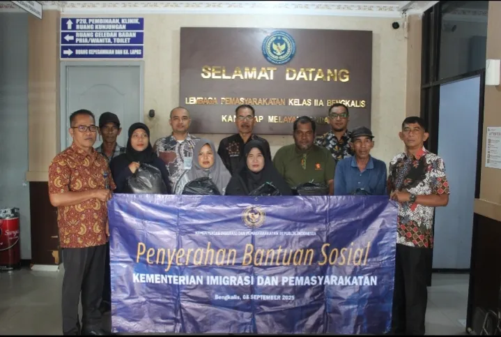 Lapas Bengkalis Salurkan Bansos untuk Keluarga Warga Binaan di Bulan Suci