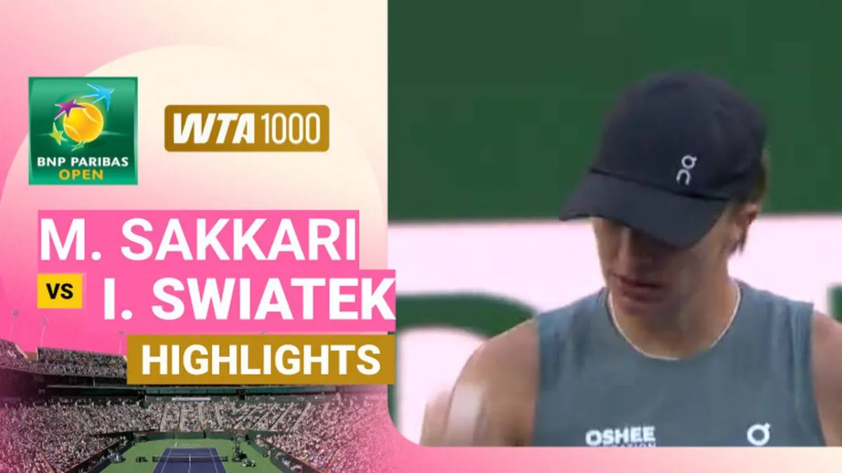 Highlight Pertandingan Sakkari vs Swiatek di BNP Paribas Open 2026