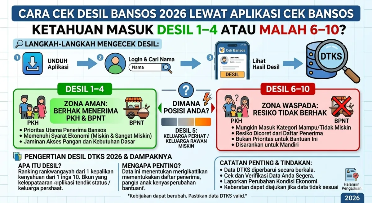 Panduan Cek Desil Bansos 2026 dan Implikasinya untuk PKH serta BPNT