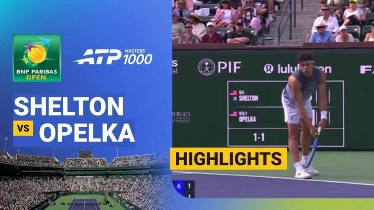 Highlight Pertandingan Ben Shelton vs Reilly Opelka di ATP 1000 BNP Paribas Open 2026