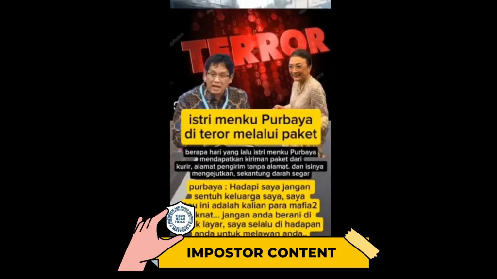 Klarifikasi Terkait Teror Paket Berisi Darah Segar kepada Istri Menteri Keuangan Purbaya Yudhi Sadewa