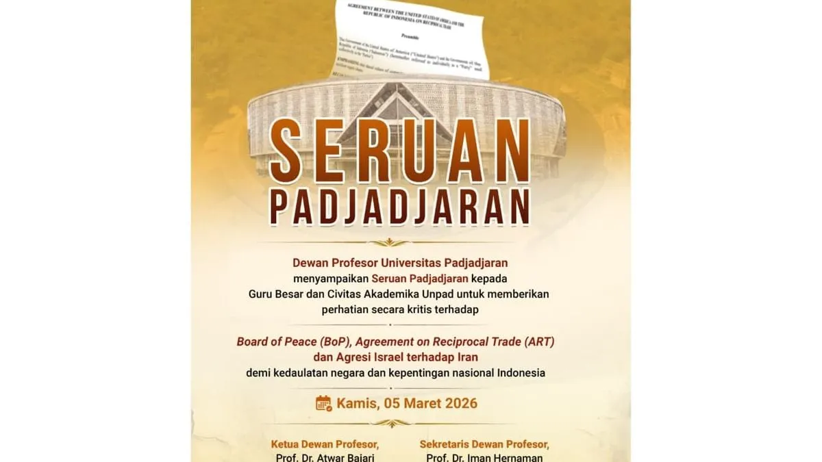 Ratusan Guru Besar Unpad Soroti Kebijakan BoP dan ART