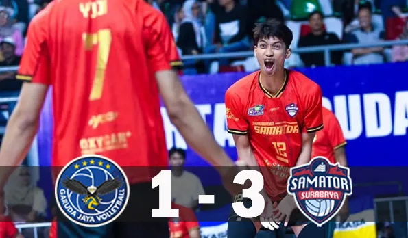 Surabaya Samator Menang 3-1 atas Garuda Jaya di Proliga 2026