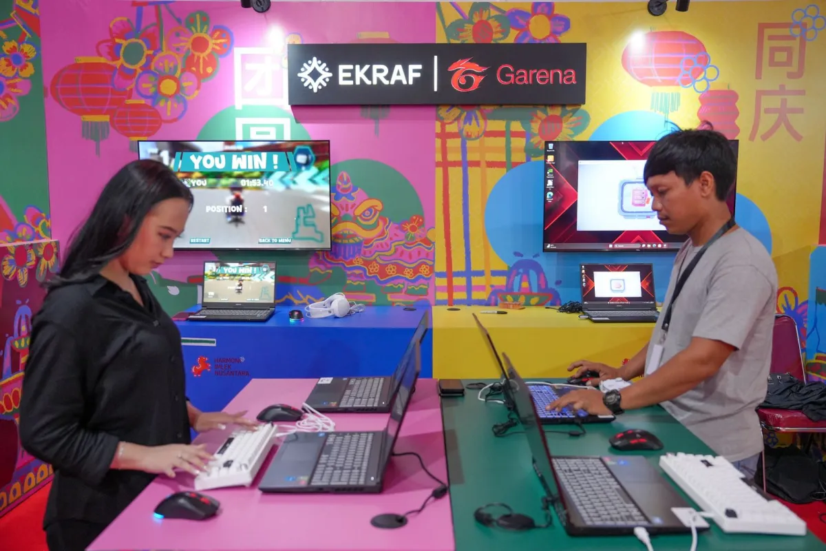 Booth Ekraf dan Garena Perkenalkan Talenta Gim Lokal di Festival Imlek 2026